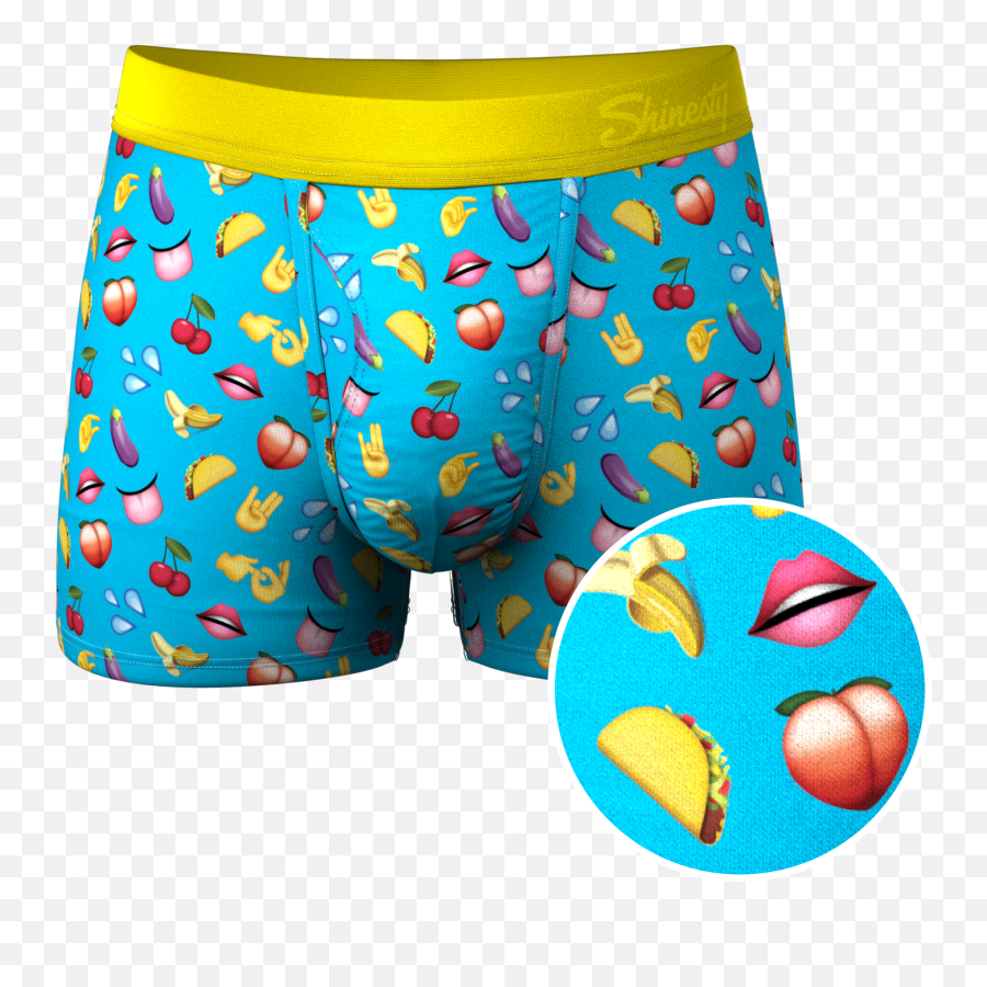 The Innuendo Emoji Ball Hammock Pouch Trunks Underwear,Emoji Thanks Celebration