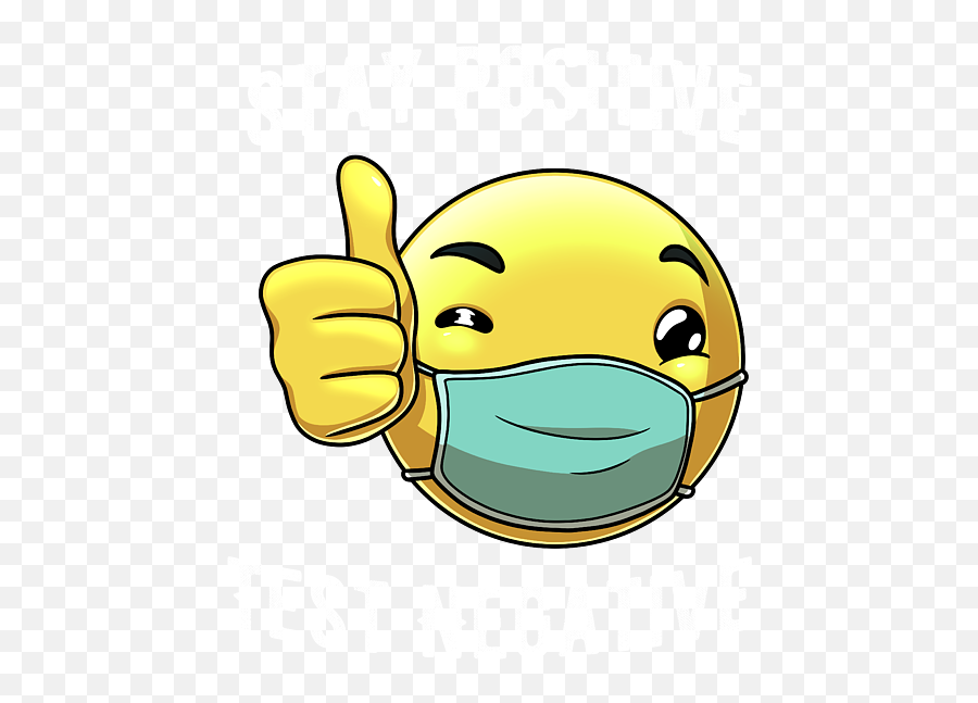 Emoji With Face Mask With Stay Positive Test Negative,Pickleball Emoji'