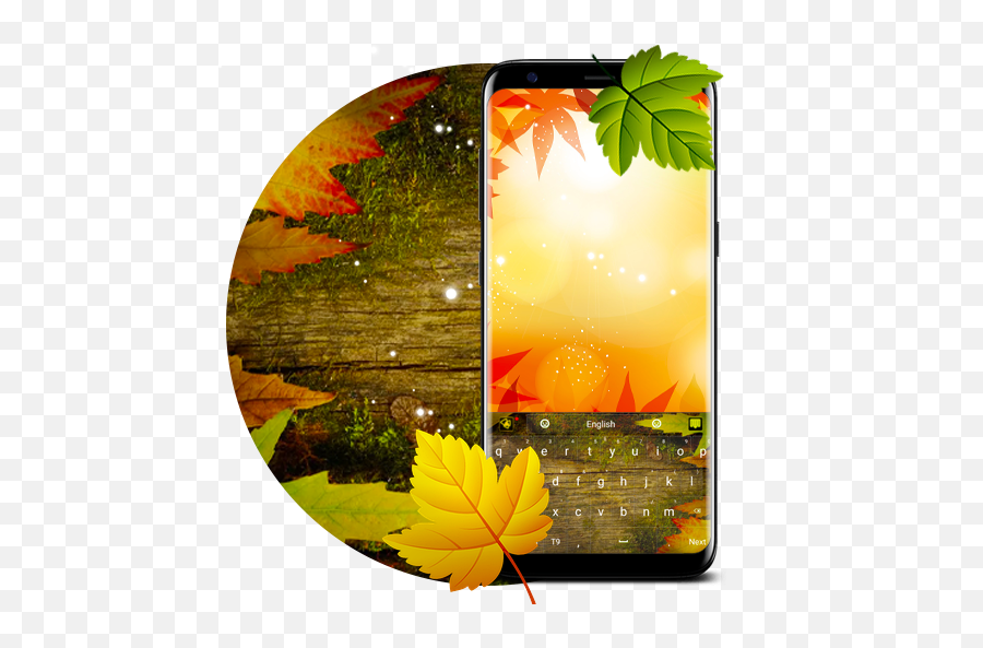 Autumn Wood - Keyboard Theme Apps On Google Play Emoji,Leaf Falling Emoji