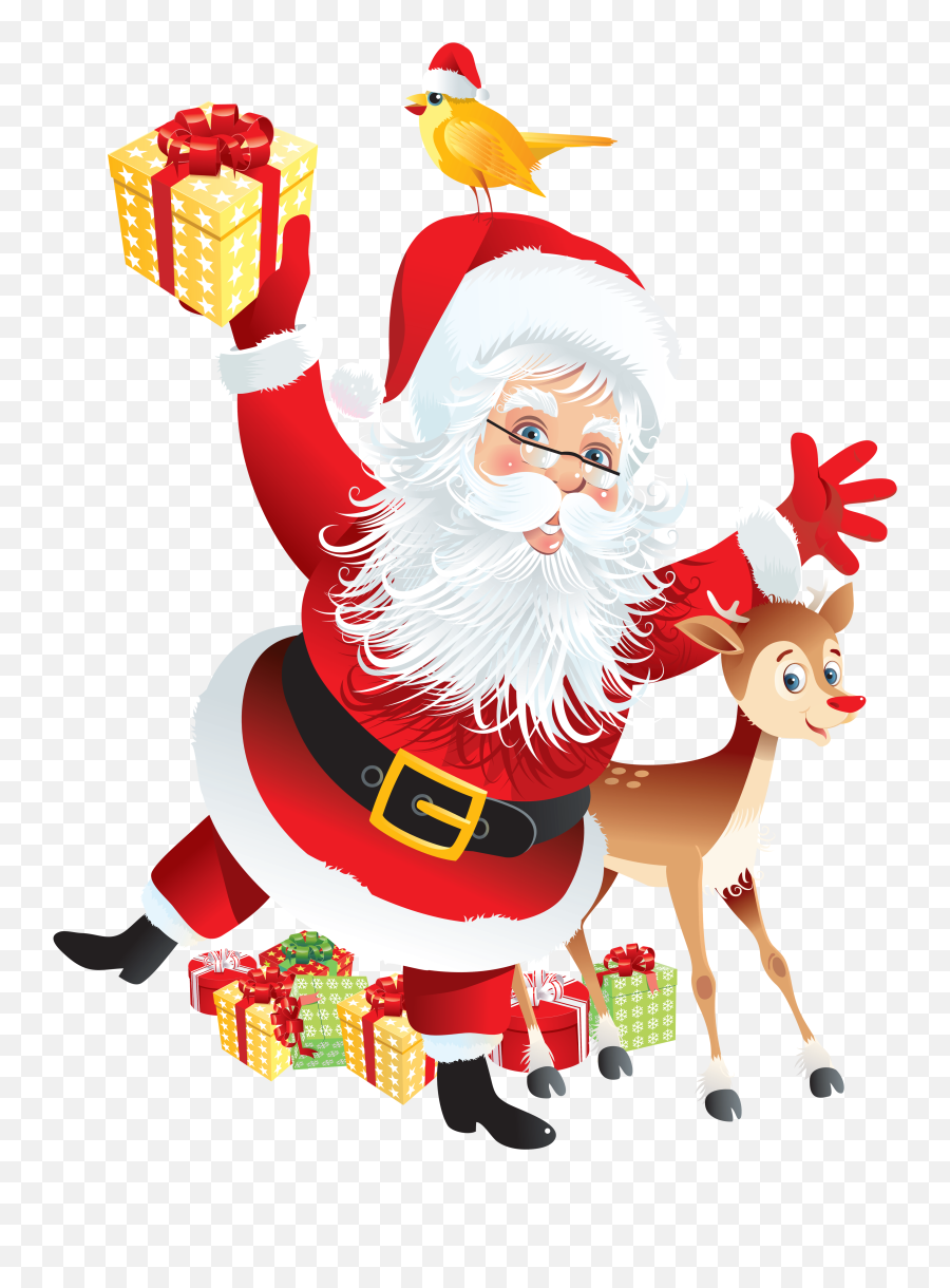 Free Santa Clipart Transparent Download Free Clip Art Free - Happy Santa Claus Png Emoji,Santa Emotions