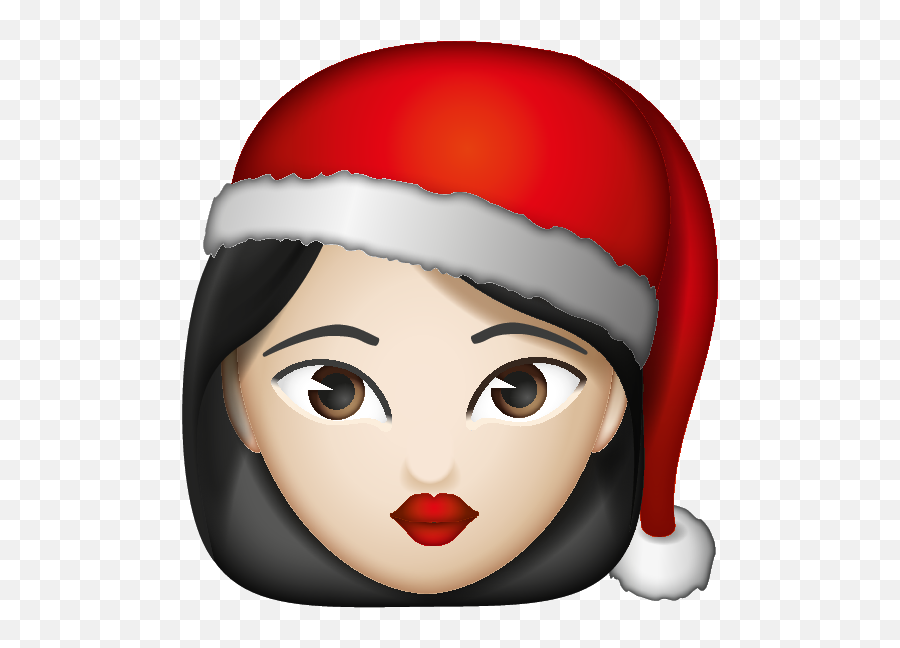 Emoji U2013 The Official Brand Woman With Santa Hat - Santa Girl Emoji,Santa Emoji