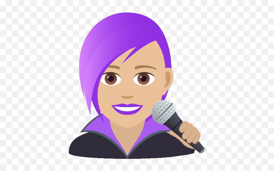 Singer Joypixels Gif - For Adult Emoji,Singing Emoji Gif