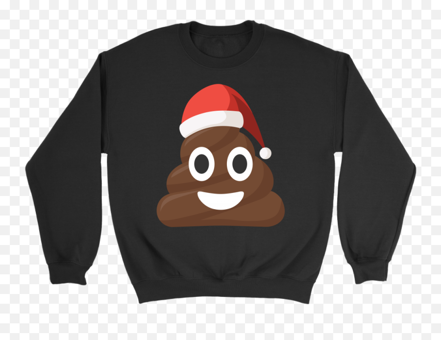 Funny Christmas Poop Emoji Santa Hat Shirts U2013 Customizedclothing - Hufflepuff,Santa And Tree Emoji