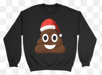 Funny Christmas Poop Emoji Santa Hat Shirts U2013 Customizedclothing - Hufflepuff,Santa And Tree Emoji