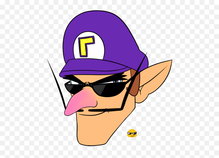 Download Waluigi Hat Png - Waluigi Emoji Png Image With No Waluigi Sunglasses,Cap Emoji