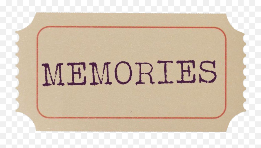 Memories Ticket Sticker By Dudy - Horizontal Emoji,Memories Emoji