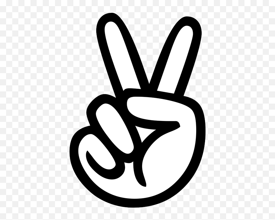 Hand Symbol Logo V Sign Gesture Finger - Transparent Background Peace Png Emoji,Peace Finger Emoji