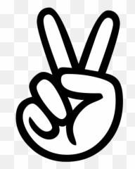 Hand Symbol Logo V Sign Gesture Finger - Transparent Background Peace Png Emoji,Peace Finger Emoji