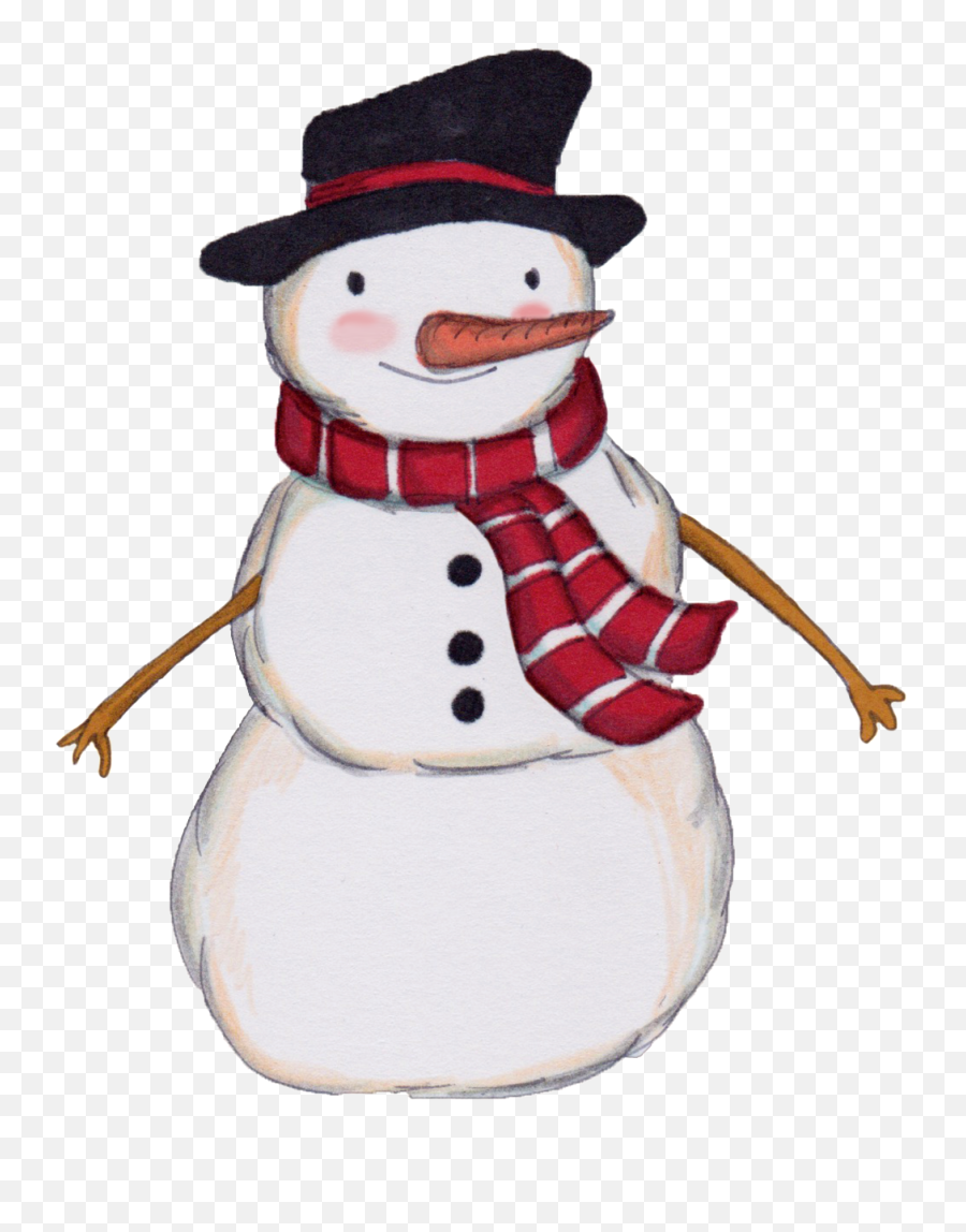 Hand Painted A Cute Little Snowman Png - Snowman Transparent Emoji,Snowman Emoji