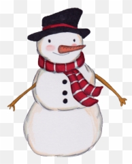 Hand Painted A Cute Little Snowman Png - Snowman Transparent Emoji,Snowman Emoji