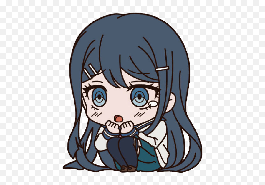 The Most Edited - Danganronpa Sayaka Chibi Emoji,Dgaf Emoji