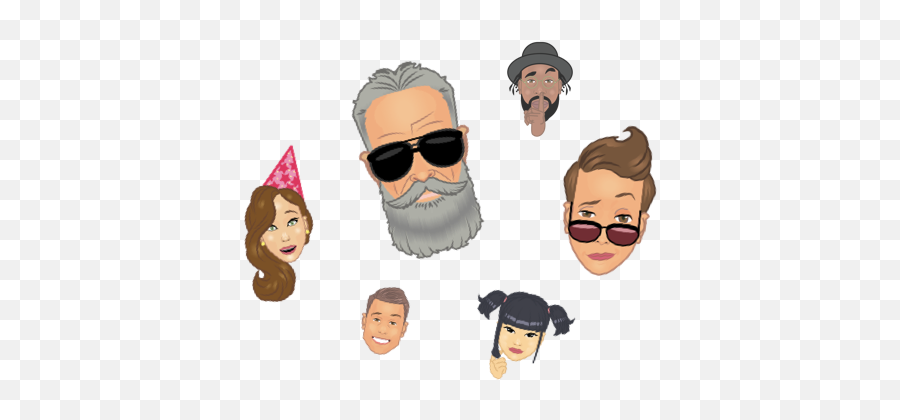 Bmoji - Party Hat Emoji,Moustache Emoji