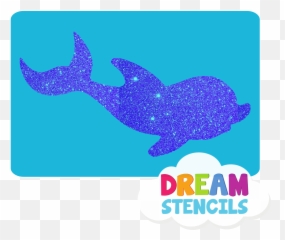 Baby Dolphin Glitter Tattoo Stencil - Hp3 5pc Pack Cetaceans Emoji,Dolphin Emoji