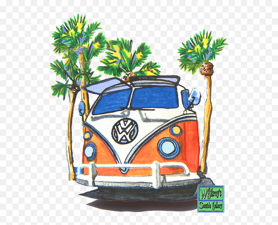 Volkswagen Vw Bus Surfing Hippie Camper T - Shirt Vw Bus Shirts Emoji,Vw Hippie Emoji