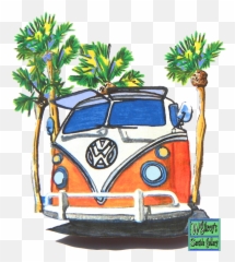 Volkswagen Vw Bus Surfing Hippie Camper T - Shirt Vw Bus Shirts Emoji,Vw Hippie Emoji