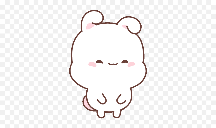 Happy Bunny 7 - Happy Bunny Sticker Gif Emoji,Fat Pig Emoticon Gif