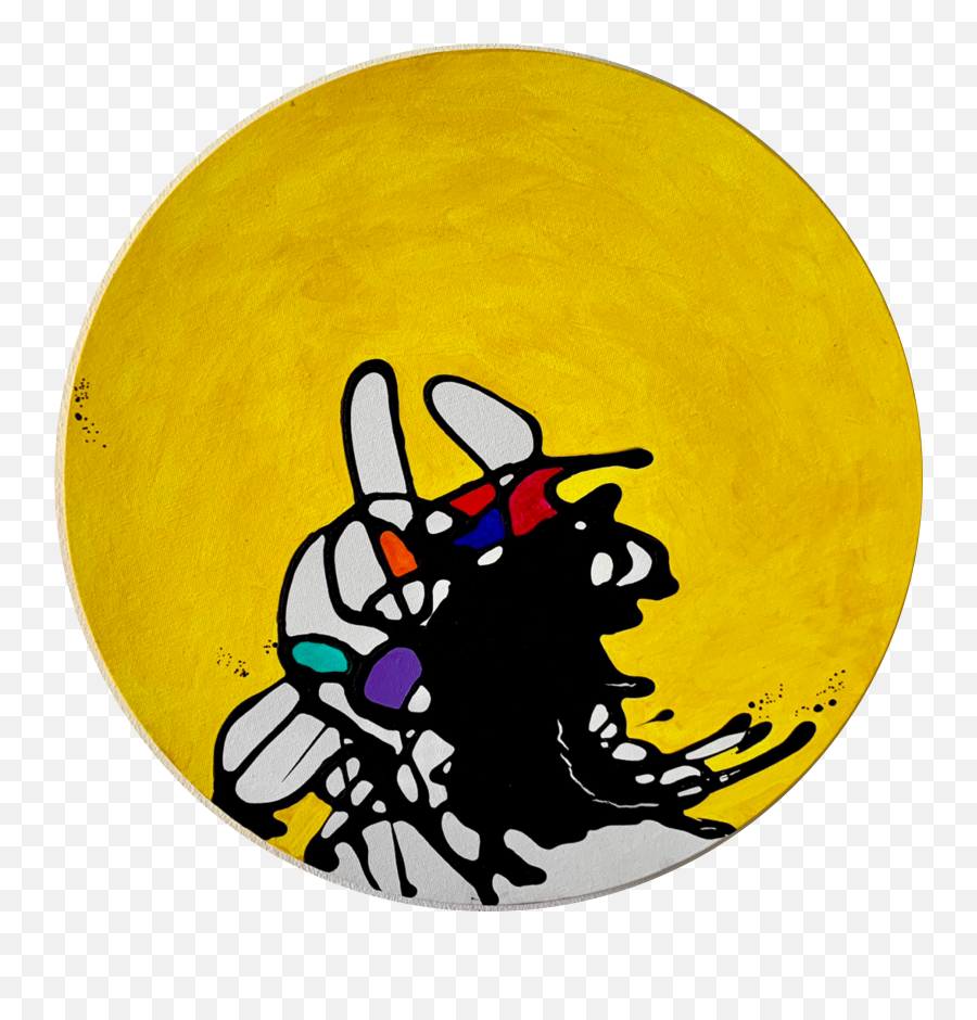 Harlequin - Fall In A Circle Yellow Emoji,Artworks Evoking Emotion