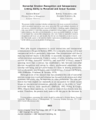Pdf Nonverbal Emotion Recognition And Salespersons Linking - Document Emoji,Nice Workforce Management Emotion Detection