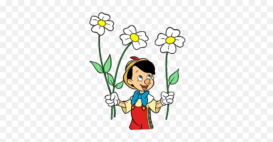 Jiminy Cricket Et Pinocchio - Clip Art Library Pinocchio Flowers Emoji,Pinocchio Lies Emoticon Gif