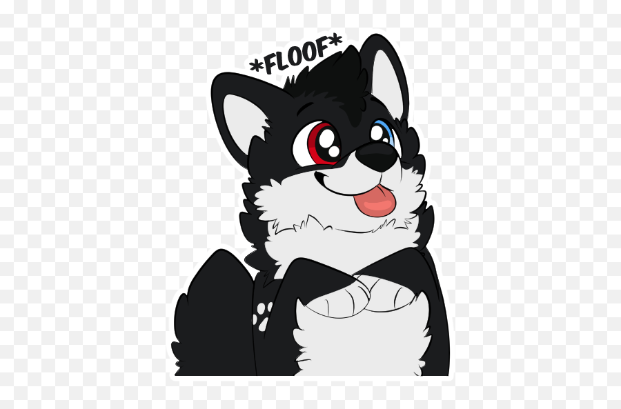 Furry Telegram Stickers - Pulexart Cute Furry Wolf Hug Emoji,New Fursona Emoticons