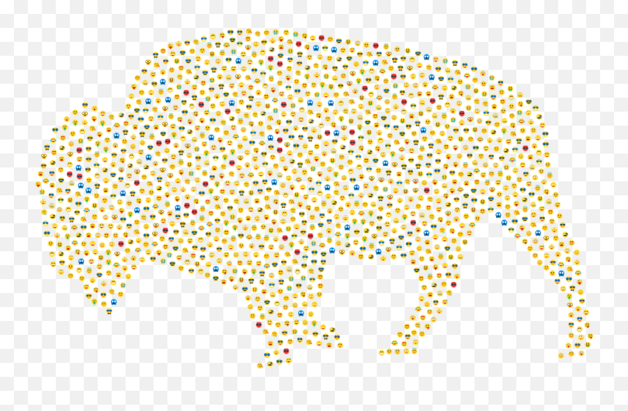 Bison Emoji Emoticons - Free Vector Graphic On Pixabay Page Of Tiny Colored Dots,Empty Emoji