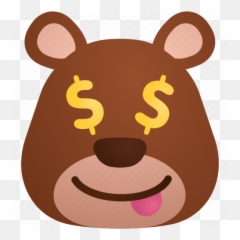 Bear Business Dollar Emoji Money Icon - Download On Iconfinder Sad Cartoon Bear Face,Money Emoji