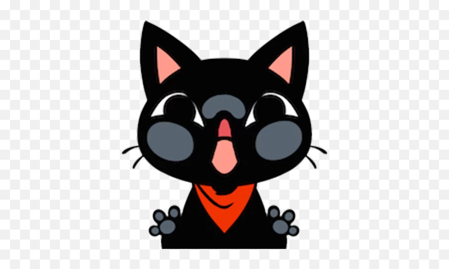 The Gamercat - Black Cat Sticker Facebook Emoji,Gamercat Emoticons