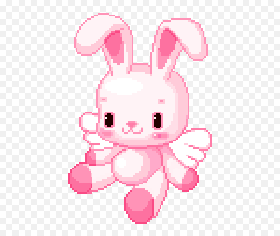 Pink Teddy Cute Gif Cute Art - Pink Pixel Art Gif Transparent Emoji,Milky Bunny Rabbit Emoticons