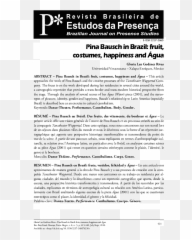 Pdf Pina Bausch In Brazil Fruit Costumes Happiness And - Document Emoji,Elegant Emotions Ballerina Costume