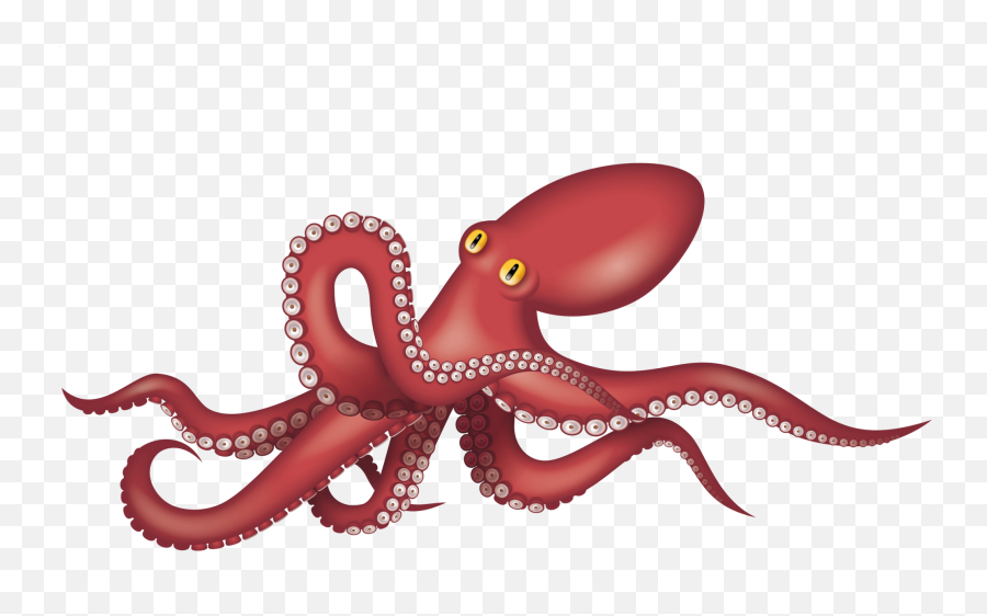 Giant Pacific Octopus - Pieuvre Geante Dessin Emoji,Brain Octopus Emotions