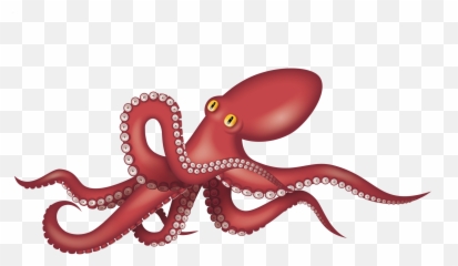 Giant Pacific Octopus - Pieuvre Geante Dessin Emoji,Brain Octopus Emotions