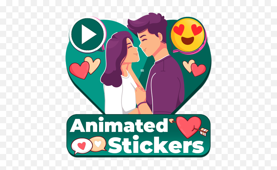 Animated Love Stickers For Whatsapp - Apps On Google Play Kiss Emoji,Kiss Emojis Moving Images