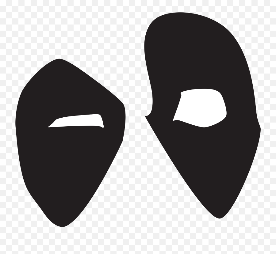 Spiderman Black Stencil Deadpool Face - Deadpool Mask Png Emoji,Spiderman Eye Emotion