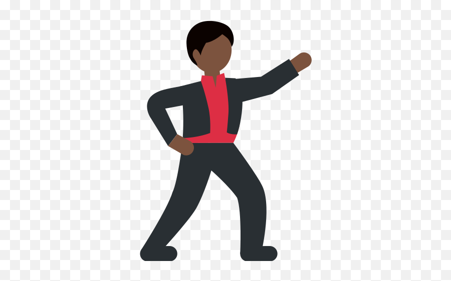 Man Dancing Emoji With Dark Skin - Tanz Emoji,Black Dancing Emoji