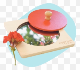 Mirror Peekaboo Knob Puzzle - Serveware Emoji,Emotion Mirror Toy For Toddler