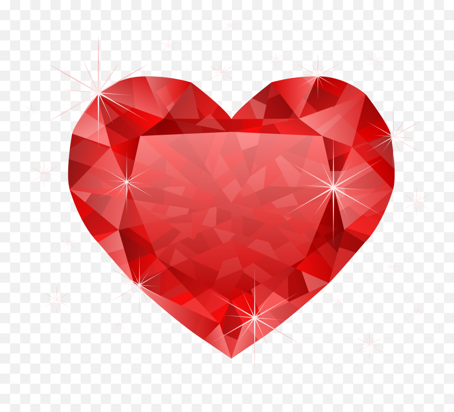 Diamond Heart - Red Diamond Heart Png Emoji,Diamon Emoji