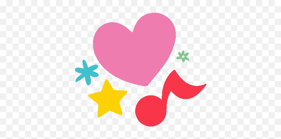 Via Giphy In 2021 - Music Notes Cute Gif Emoji,What Emoji Is This Heart And Notes