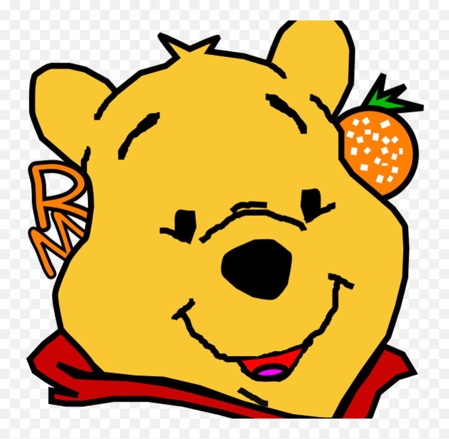 Winnie The Pooh With Orange Red Lip Clip Art - Download Winnie The Pooh Png Icon Emoji,Winnie The Pooh Emojis