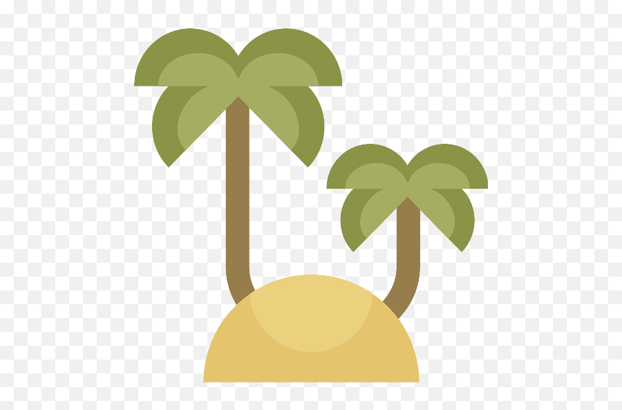 Two Palm Trees On Small Island Icon Transparent Png - Stickpng Emoji,Palm Tree Island Emoji