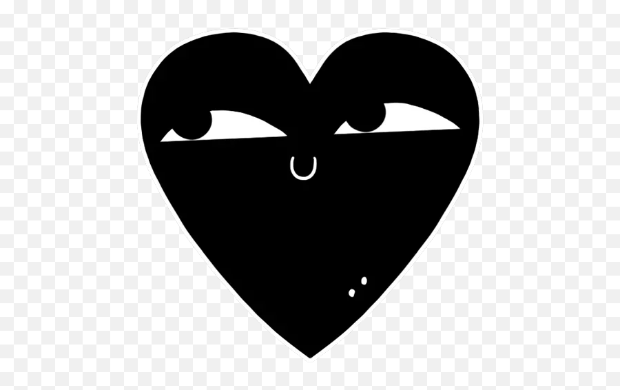 Telegram Sticker From Halloween Pack Pack Emoji,Black Cdg Heart Emoji