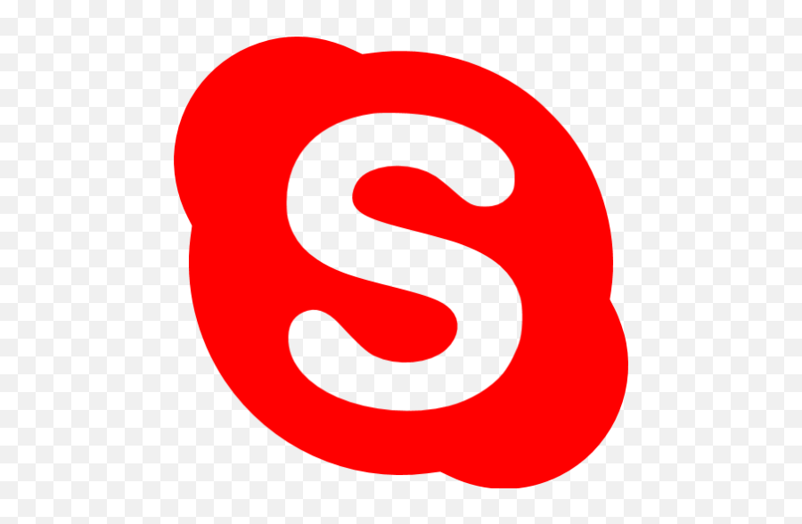 Red Skype Icon - Red Skype Logo Png Emoji,Skype Christmas Emoticons
