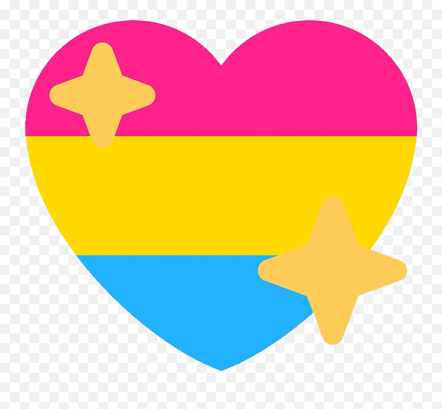 Hey - Pan Pride Heart Emoji,Sparkle Heart Emoji