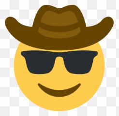 Cowboy Emojis - Cowboy Hat Emoji Transparent,Pensive Cowboy Emoji