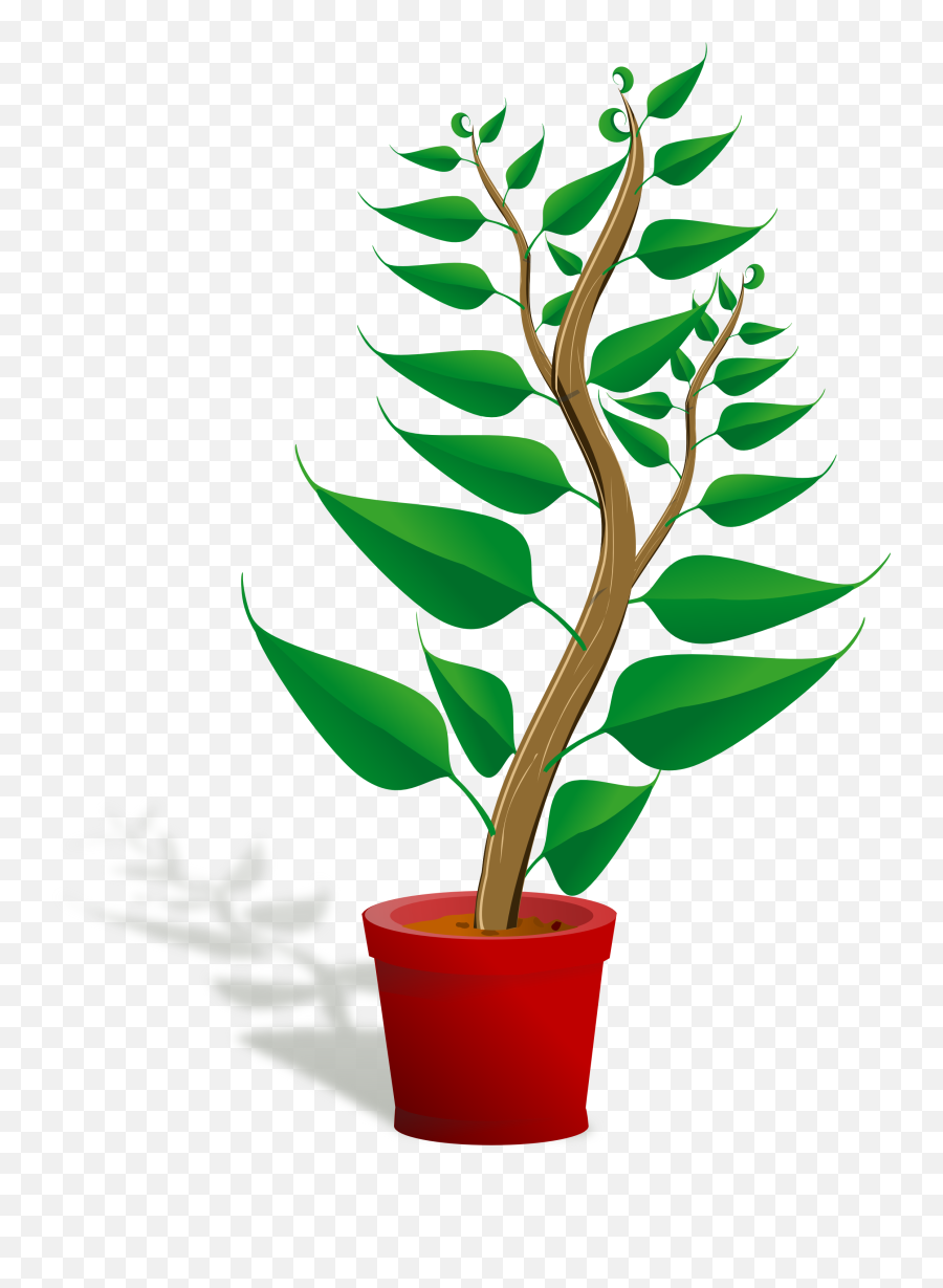 Green Tall Plant In Its Pot Clipart - Plant Clip Art Emoji,Weed Plant Emoticon