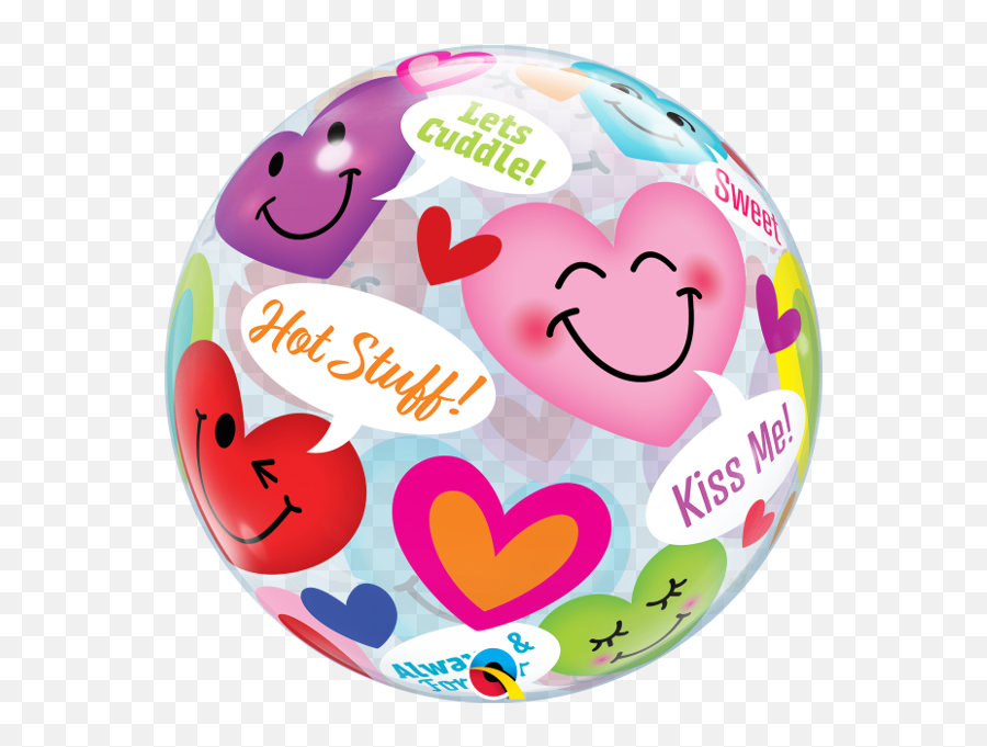 Love Conversations Hearts Bubbles Balloon - Balloon Emoji,Train Wreck Emoticon