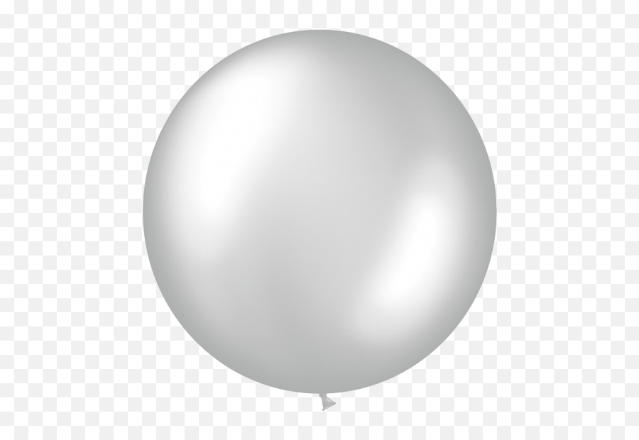 Metallic Silver 60cm Balloon - Foil Silver Balloon Png Emoji,Balloon Column Emoji