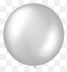 Metallic Silver 60cm Balloon - Foil Silver Balloon Png Emoji,Balloon Column Emoji