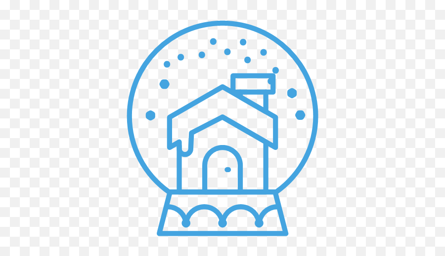 Decor Decoration House Snow Snowglobe Icon - Line Christmas Emoji,House Candy House Emoji