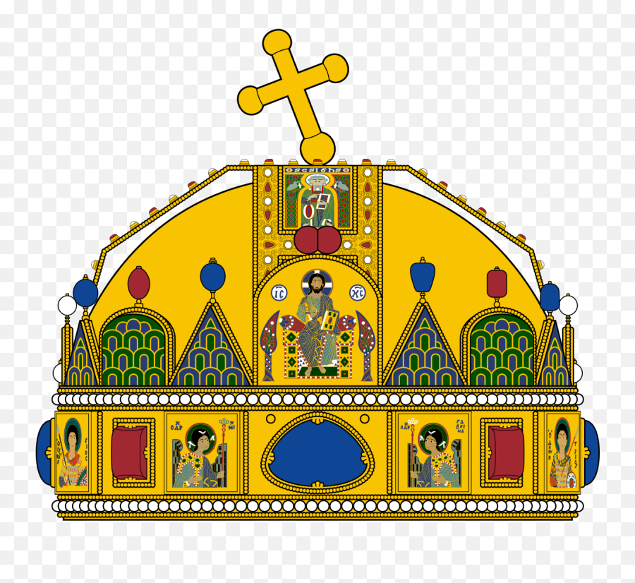 Filecrown Of Saint Stephensvg - Wikimedia Commons Hungarian Coat Of Arms Emoji,Hungarian Flag Emoji