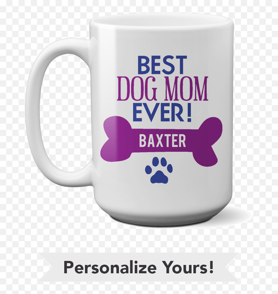 Best Dog Mom Personalized 15 Oz Mug - Mug Emoji,Dogs Emojis